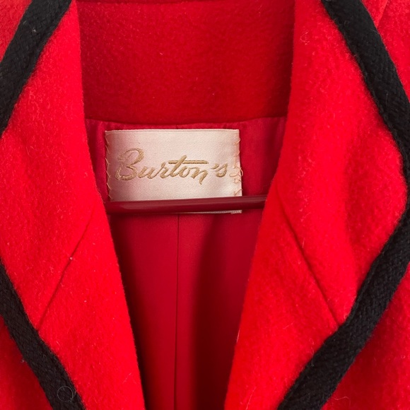 Vintage red pure wool coat union made - Picture 8 of 12